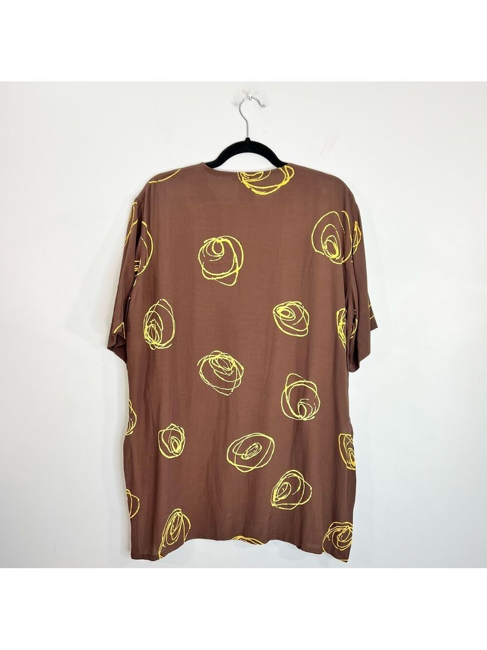 Kaliyana Artwear Ottawa brown yellow abstract floral skirt jacket top 3 pc set M - Picture 9 of 17